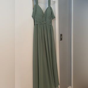 Azazie Sage Green Maxi Dress